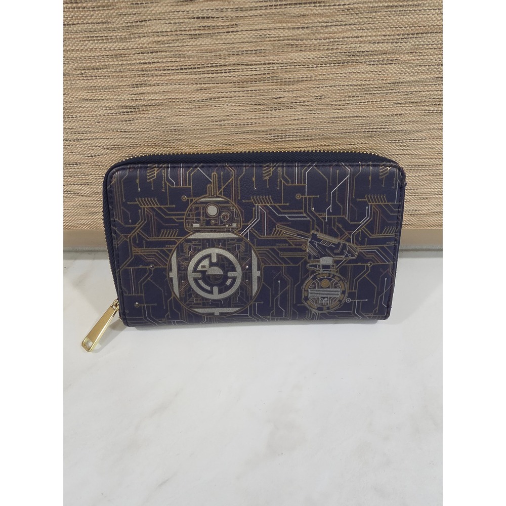 Geek Chic Techwear Zip Wallet R2-D2 BB-8, D-O Circuit Star Wars Navy Nerdcore